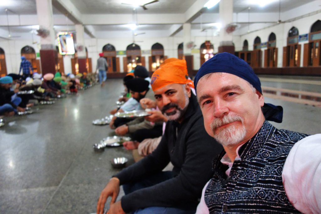 dinnerware table setting Gurdwara Amritsar Langar global cuisine